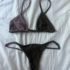Acacia Two-Tone Triangle Bikini Set